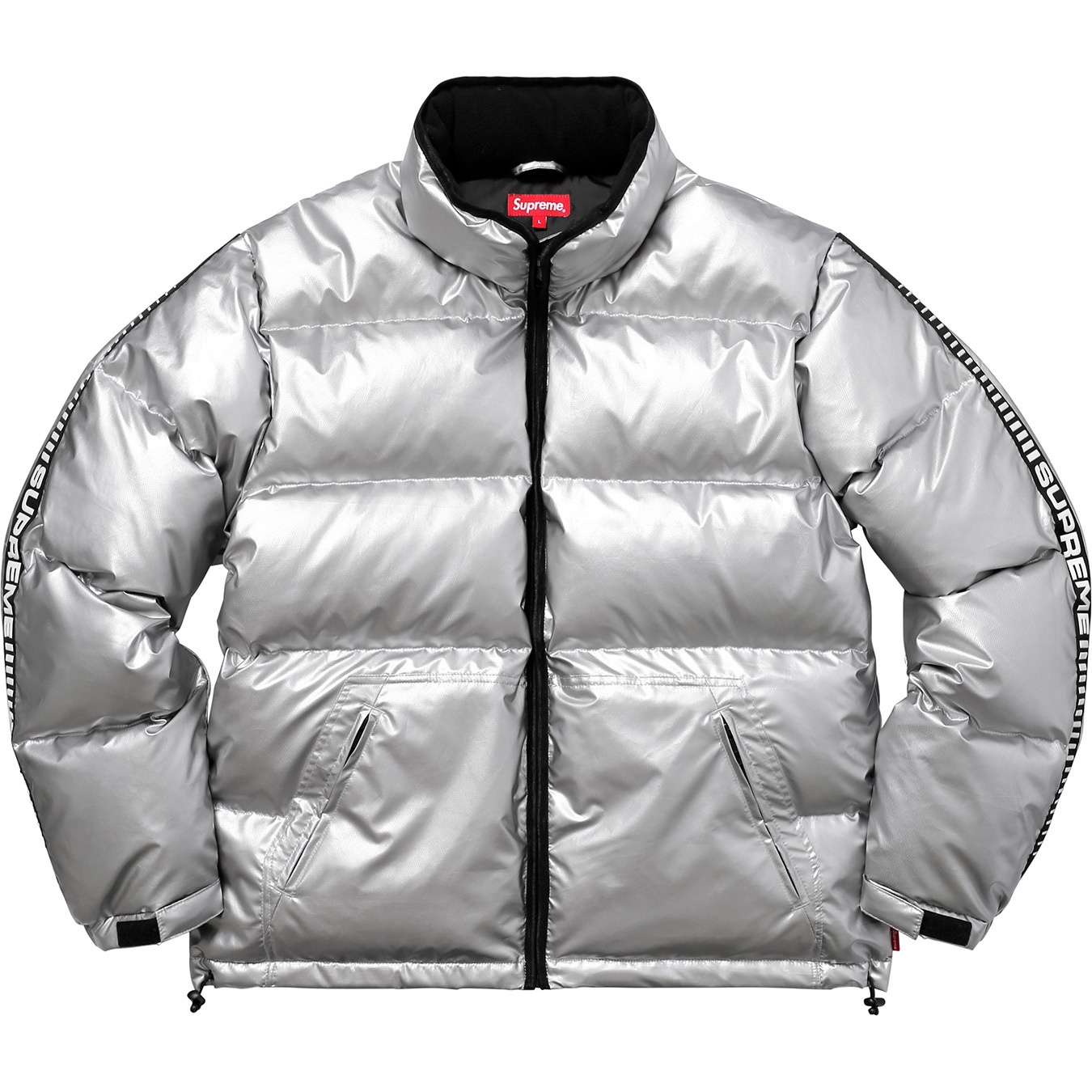 Reflective Sleeve Logo Puffy Jacket view 22